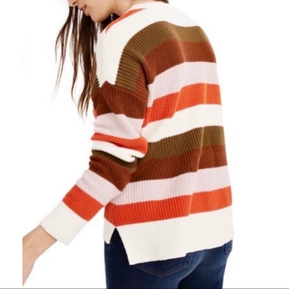 NEW MADEWELL STRIPED PULLOVER SWEATER - Picture 4 of 5